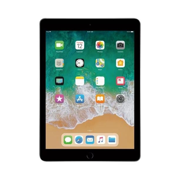 Apple iPad 5 128GB Space Gray Wi-Fi Only, Bundle: Tempered Glass, Case, Charger & Stylus Pen Comes in Original Packaging (Refurbished)