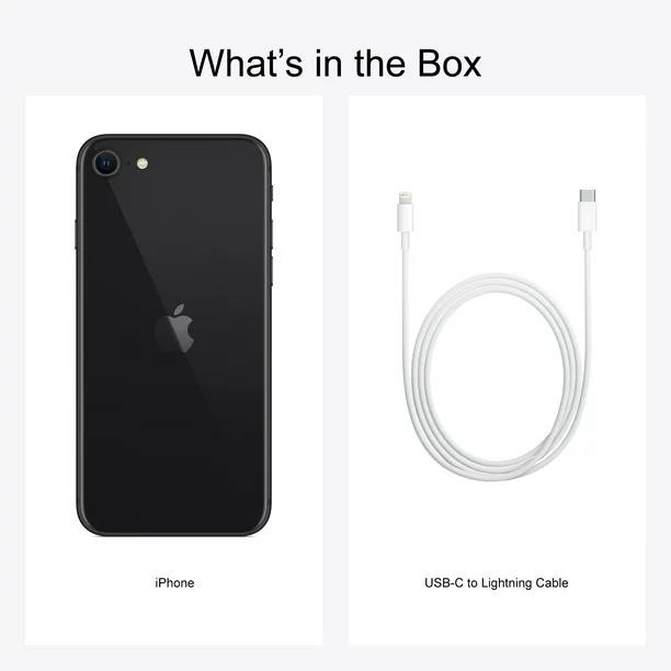 Straight Talk Apple iPhone SE (2020), 64GB, Black- Prepaid Smartphone [Locked to Straight Talk]