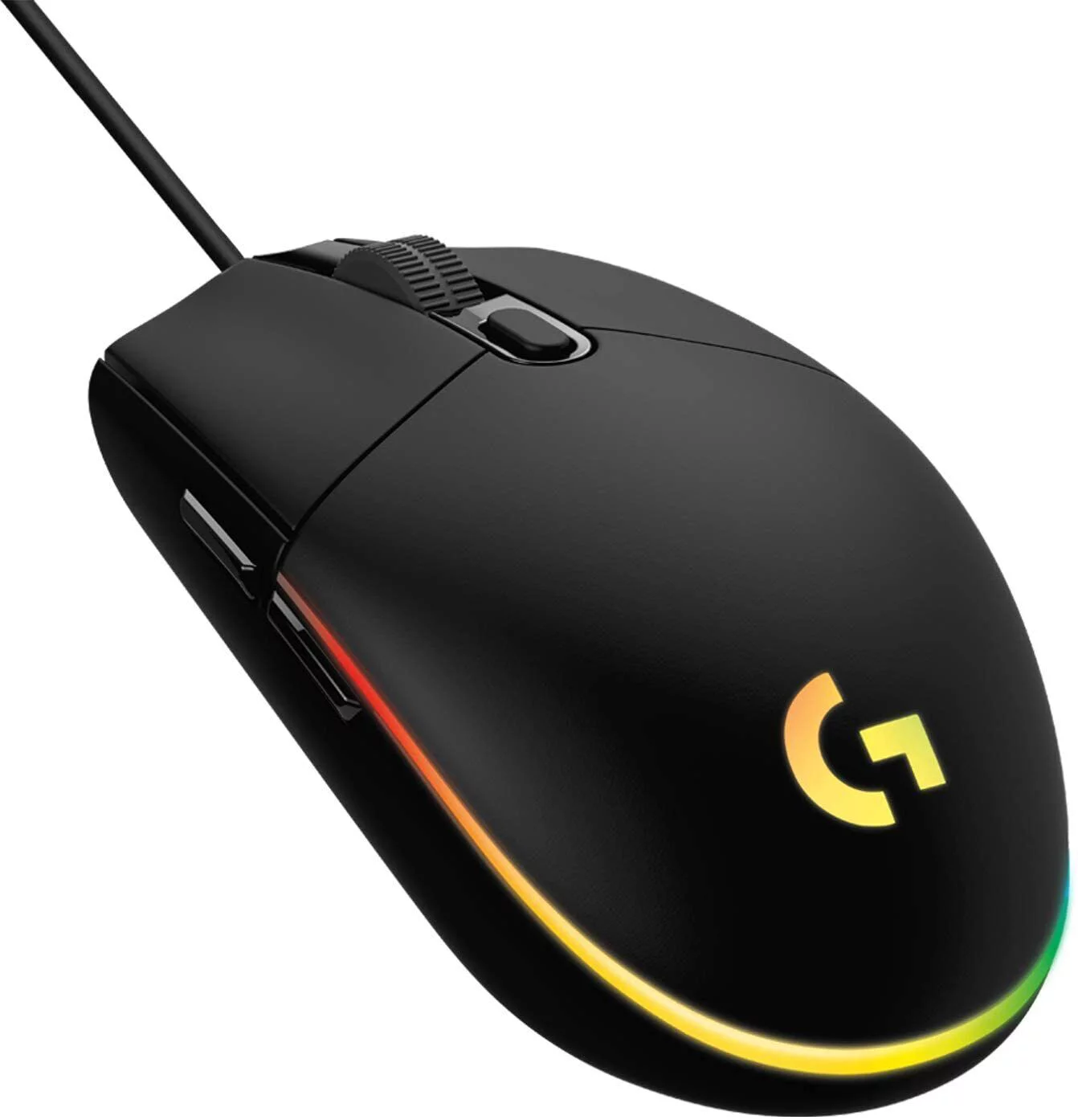 Logitech G203 LightSync Wired Gaming Mouse 8,000 DPI, RGB PC/Mac Black - Certified A-Stock